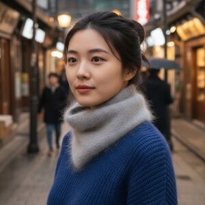 NWOT Club Monaco Cowl, Merino, Angora, Rabbit and Nylon Blend